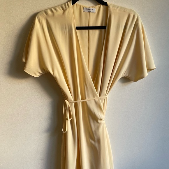 Wilfred Light Yellow Wrap Dress - Picture 4 of 5